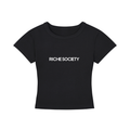 The Riche Society Contour Crop Tee