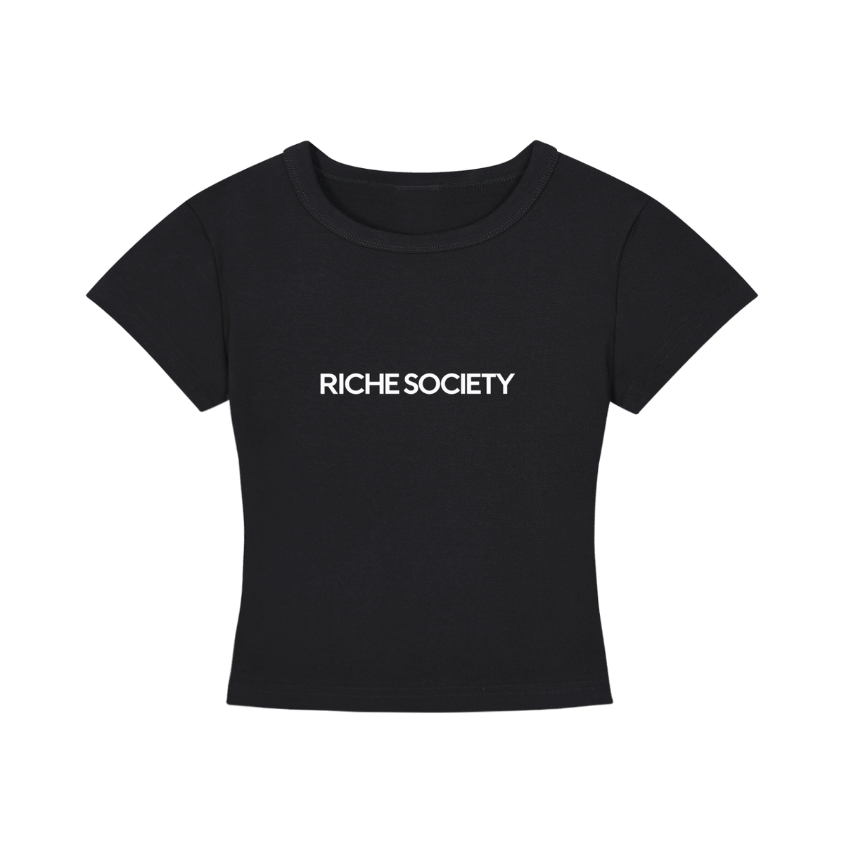 The Riche Society Contour Crop Tee